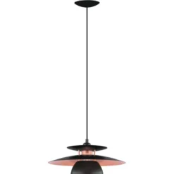 Eglo Brenda pendel, sort/kobber, Ø43 cm