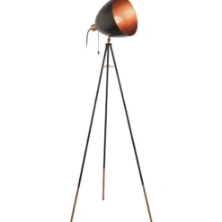 Eglo Chester gulvlampe, sort/kobber