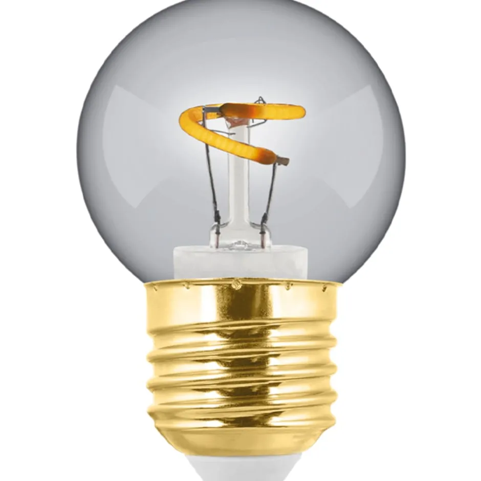 e3light Vintage E27 kronepære, 2200K, 1,2W