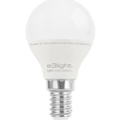 E3light Ocean Bound Plastic E14 kronepære, 2700K, 4,9W