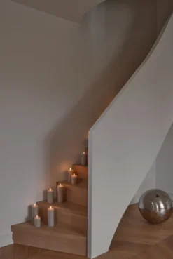 Ester & Erik LED bloklys, beige, 15 cm