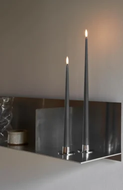 Ester & Erik LED kronelys, 30 cm, antracit, 2-pak