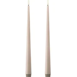 Ester & Erik LED kronelys, 30 cm, beige, 2-pak