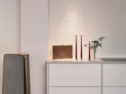 Ester & Erik LED kronelys, 40 cm, bordeaux, 2-pak