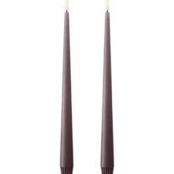 Ester & Erik LED kronelys, 30 cm, lilla, 2-pak