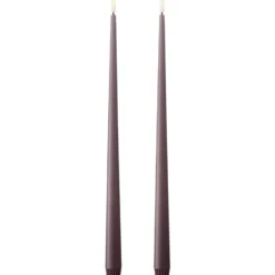 Ester & Erik LED kronelys, 40 cm, lilla, 2-pak