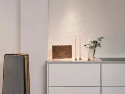 Ester & Erik LED kronelys, 30 cm, lys beige, 2-pak