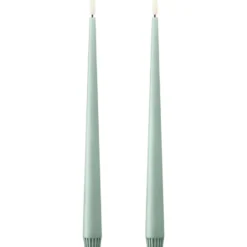 Ester & Erik LED kronelys, 30 cm, mintgrøn, 2-pak
