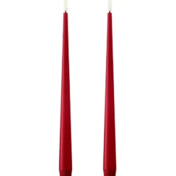 Ester & Erik LED kronelys, 30 cm, rød, 2-pak