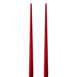 Ester & Erik LED kronelys, 40 cm, rød, 2-pak