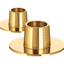 Ester & Erik lysestager, blank guld, 2-pak