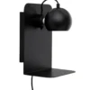 Frandsen Ball væglampe med USB, sort