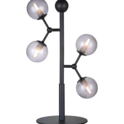 Halo Design Atom bordlampe, røgfarvet