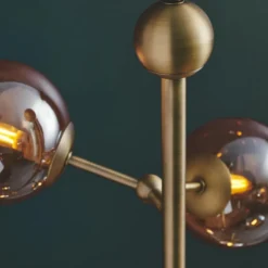 Halo Design Atom gulvlampe, ravfarvet