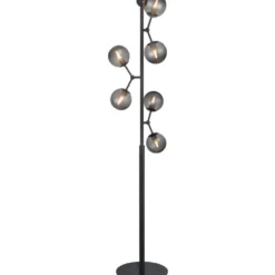Halo Design Atom gulvlampe, røgfarvet