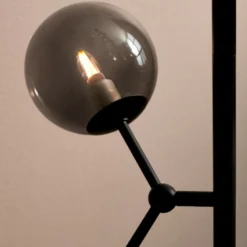 Halo Design Atom gulvlampe, røgfarvet