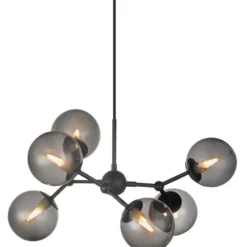 Halo Design Atom Large lysekrone, røgfarvet