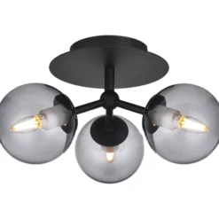 Halo Design Atom Trio loftlampe, røgfarvet