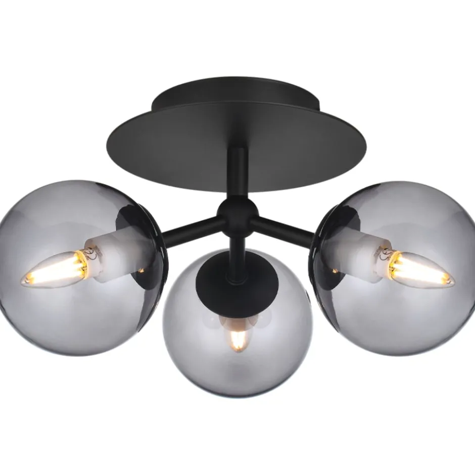 Halo Design Atom Trio loftlampe, røgfarvet
