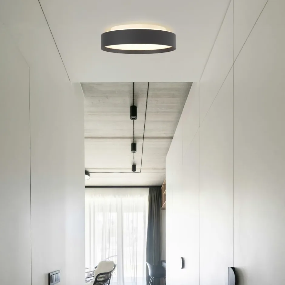 Halo Design Backlight Full plafond, sort, Ø30 cm