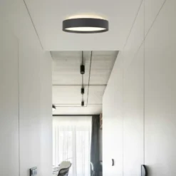 Halo Design Backlight Full plafond, sort, Ø50 cm