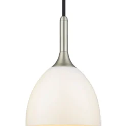 Halo Design Bellevue pendel, glas/børstet stål, Ø24 cm