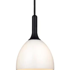 Halo Design Bellevue pendel, glas/sort træ, Ø14 cm