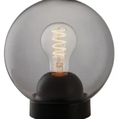 Halo Design Bubbles bordlampe, røgfarvet