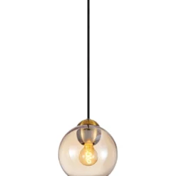 Halo Design Bubbles pendel, ravfarvet, Ø14 cm