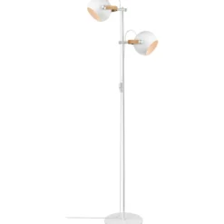 Halo Design D.C gulvlampe med 2 skærme, hvid