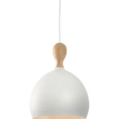 Halo Design Dueodde pendel, hvid/metal, Ø18 cm