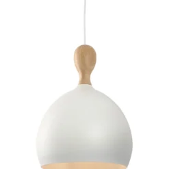Halo Design Dueodde pendel, hvid/metal, Ø24 cm