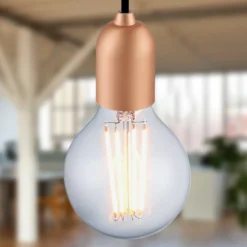 Halo Design E27 fatning, børstet kobber