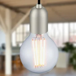 Halo Design E27 fatning, børstet stål