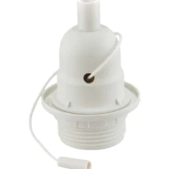 Halo Design E27 fatning med snorafbryder, hvid