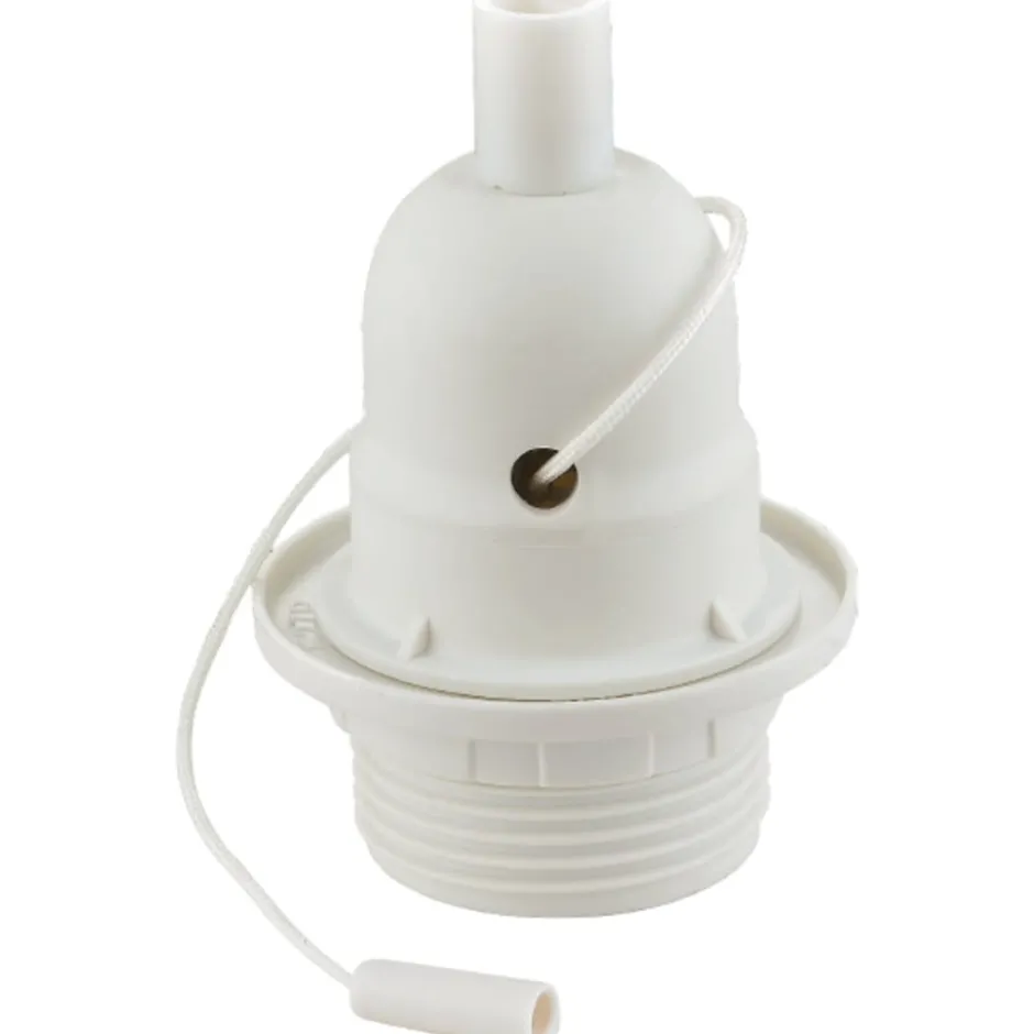 Halo Design E27 fatning med snorafbryder, hvid