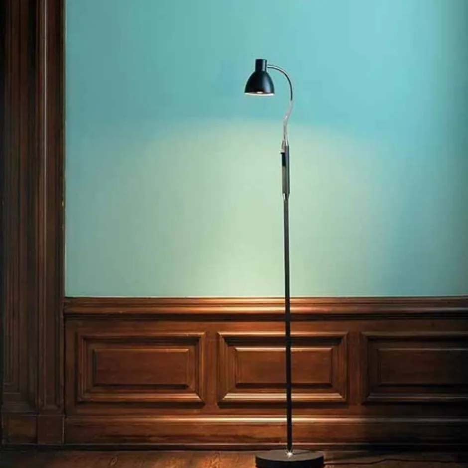 Halo Design Hudson gulvlampe, 1-armet, sort