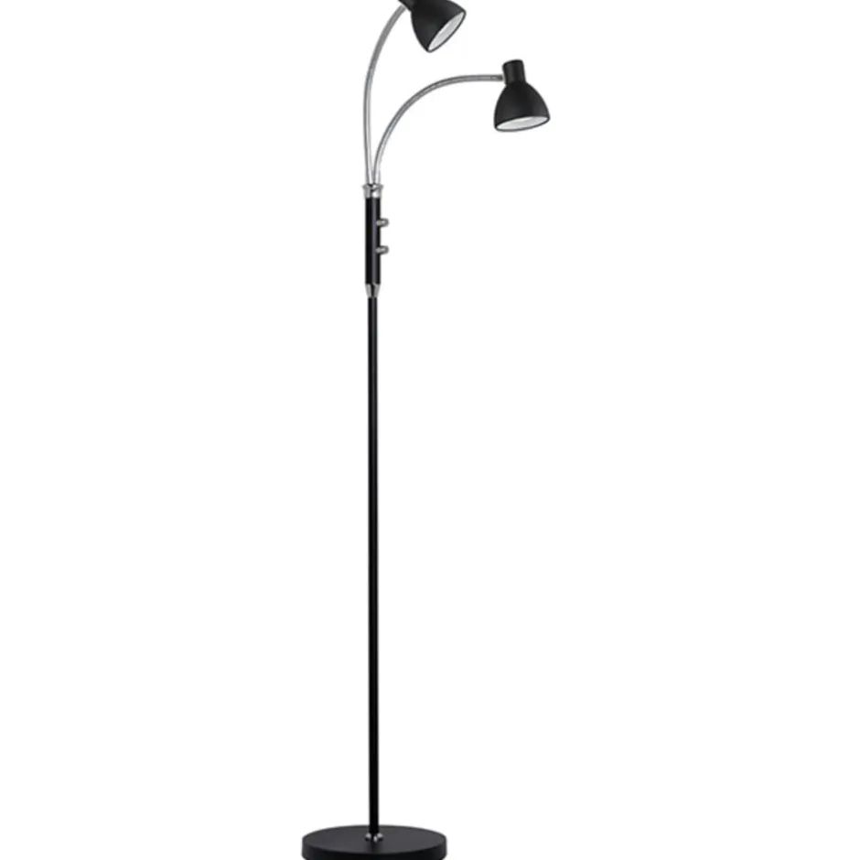 Halo Design Hudson gulvlampe, 2-armet, sort