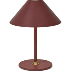 Halo Design Hygge genopladelig bordlampe, H20 cm, mørkerød