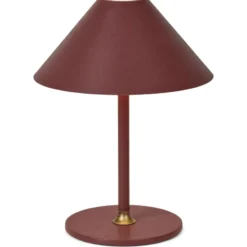 Halo Design Hygge genopladelig bordlampe, H25 cm, mørkerød