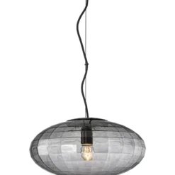 Halo Design Mesh pendel, røgfarvet, Ø36 cm