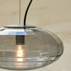 Halo Design Mesh pendel, røgfarvet, Ø36 cm
