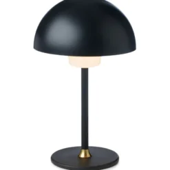 Halo Design Moon genopladelig bordlampe, sort