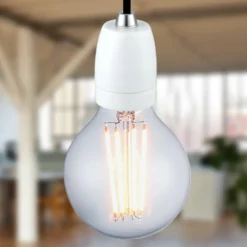 Halo Design porcelæn E27 fatning, hvid