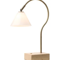Halo Design Question genopladelig bordlampe, messing