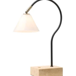 Halo Design Question genopladelig bordlampe, sort/messing
