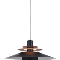 Halo Design Rivoli pendel, sort/børstet stål