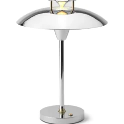Halo Design Stepp 1-2-3 genopladelig bordlampe, krom