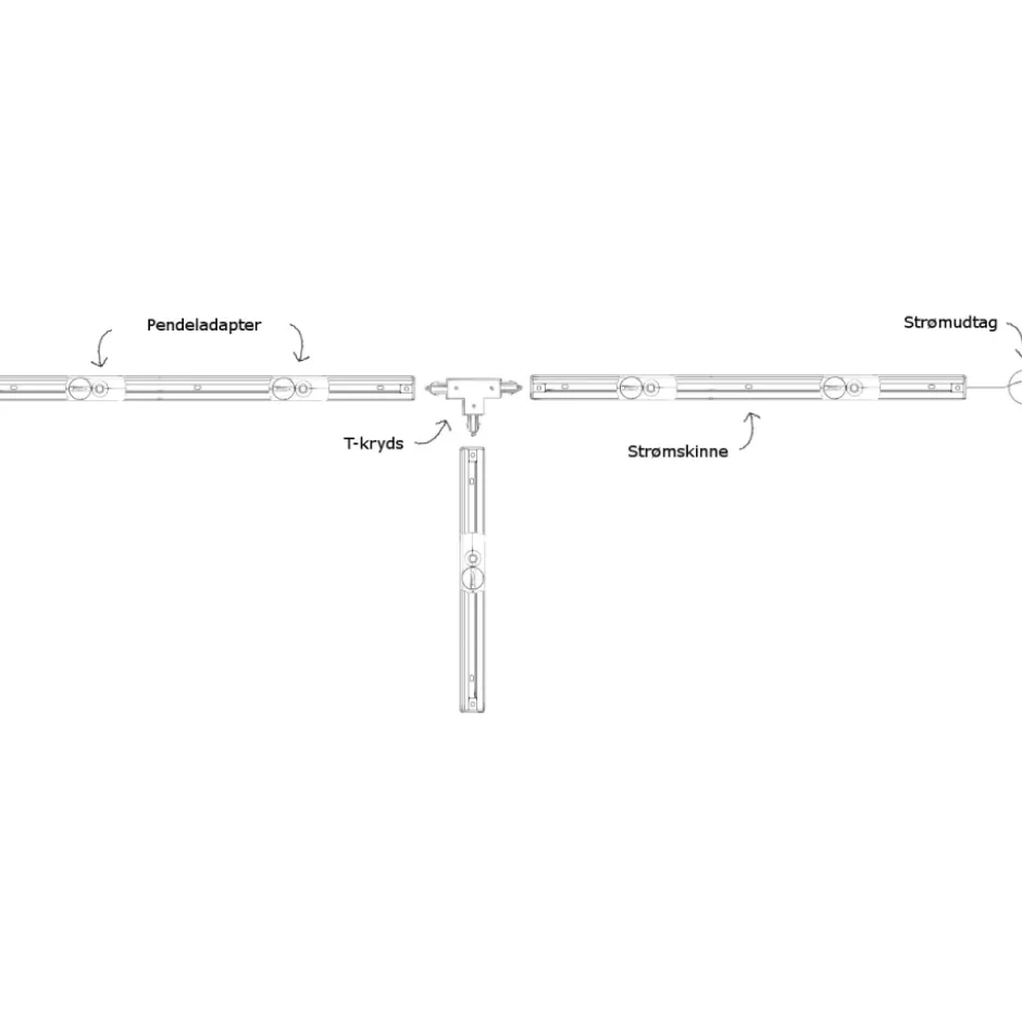 Halo Design Track 1F strømskinne, hvid, 2 meter
