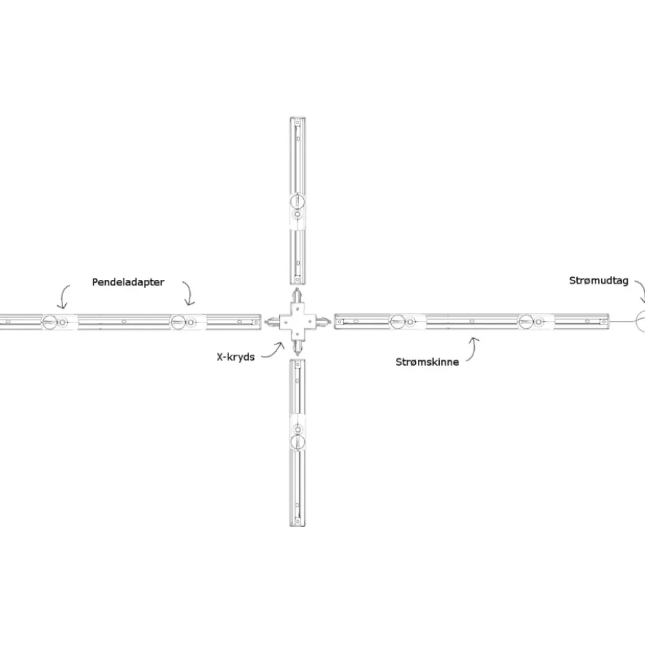Halo Design Track 1F strømskinne, hvid, 2 meter